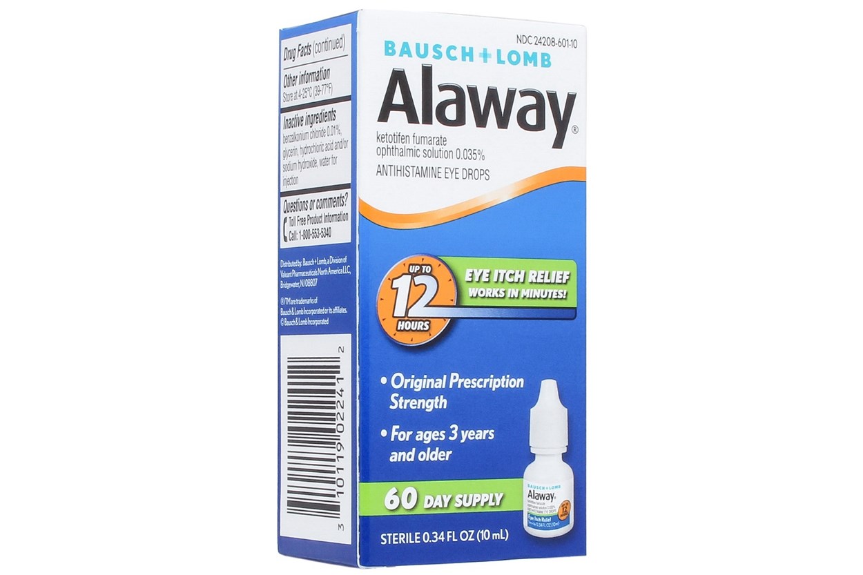 Bausch and Lomb Alaway 60 Day Supply Eye Itch Relief Drops and Treatment (.34 fl oz)  DryRedEyeTreatments