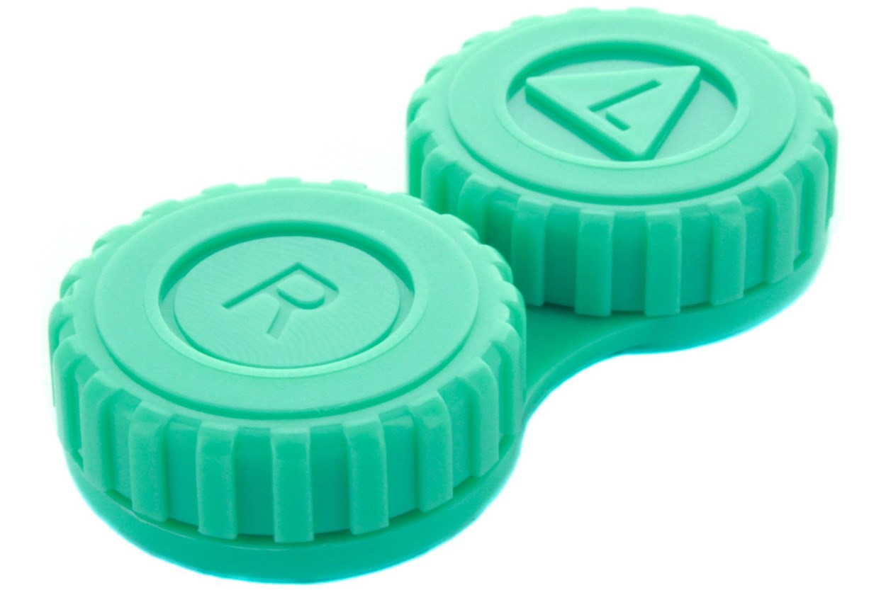 General Screw-Top Contact Lens Case Green Cases